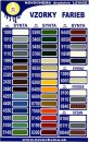 vzorkovník syntetických farieb synta